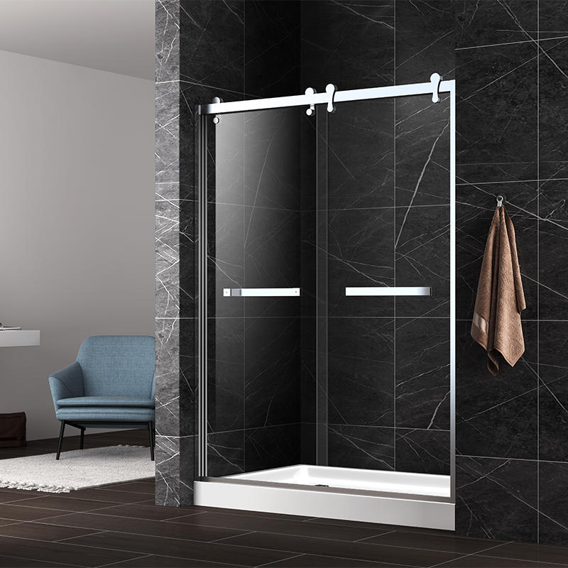 Dionysus Polish 8/10mm Frame Two Glass Sliding/Bypass 304ss Shower Door