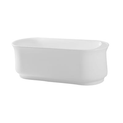 Typhon White Pure Acrylic Oval End Drain Freestanding Bathtub