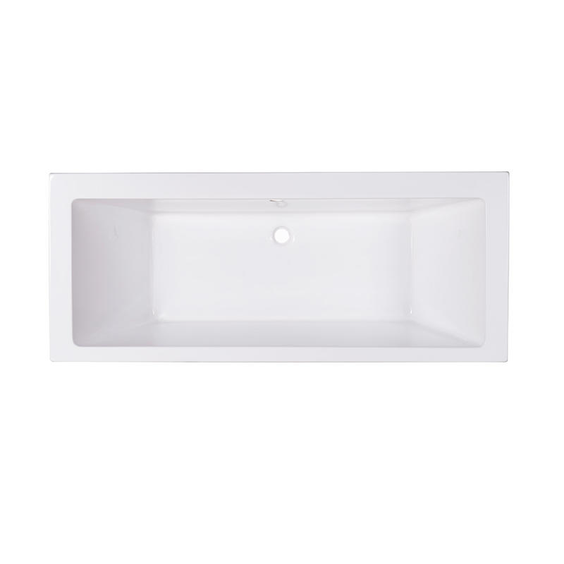 Cerberus White Pure Acrylic Rectangle Center Drain Drop-in Bathtub