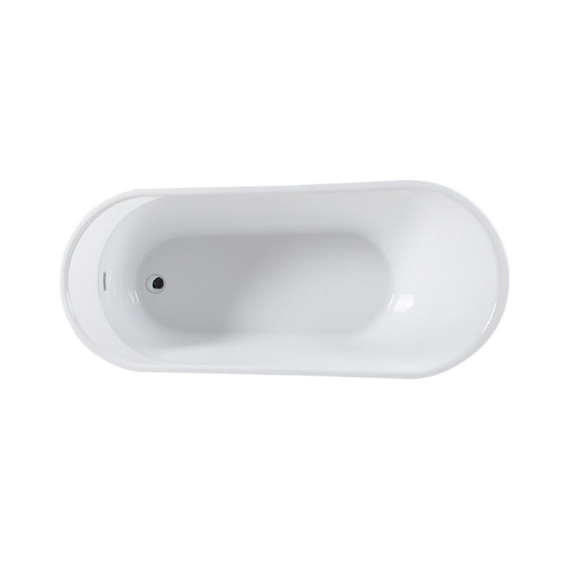 Hippomedon Pure Acrylic Single Slipper End Drain Freestanding Bathtub