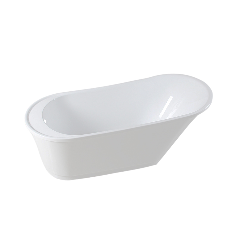 Hippomedon Pure Acrylic Single Slipper End Drain Freestanding Bathtub