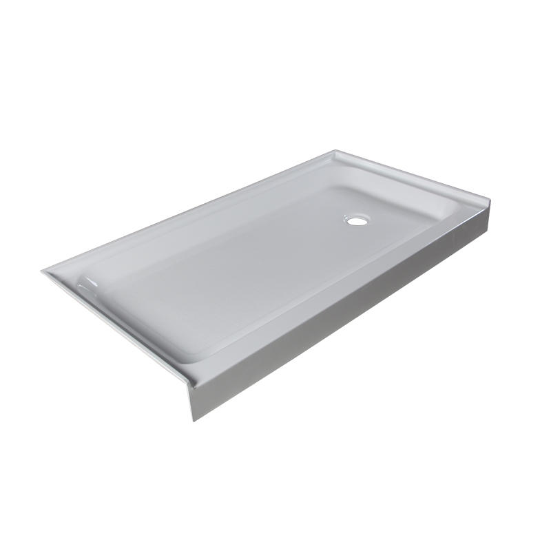 Achelous White Acrylic Rectangle Left/Right Drain Three Tile Flange Shower Tray/Base