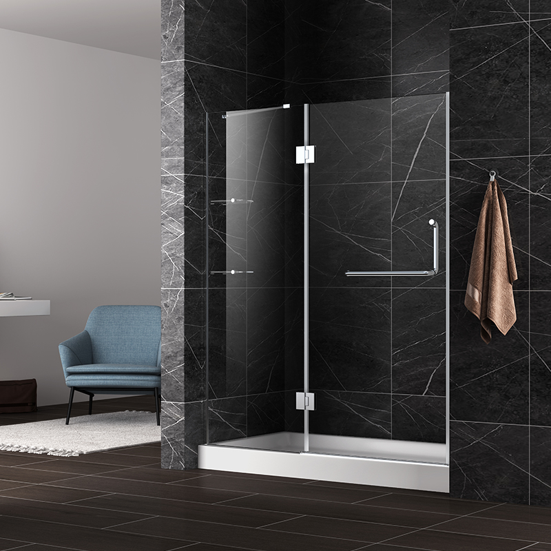 Melpomene Polishing 8/10mm Framless One Glass Hinged 304ss Shower Room