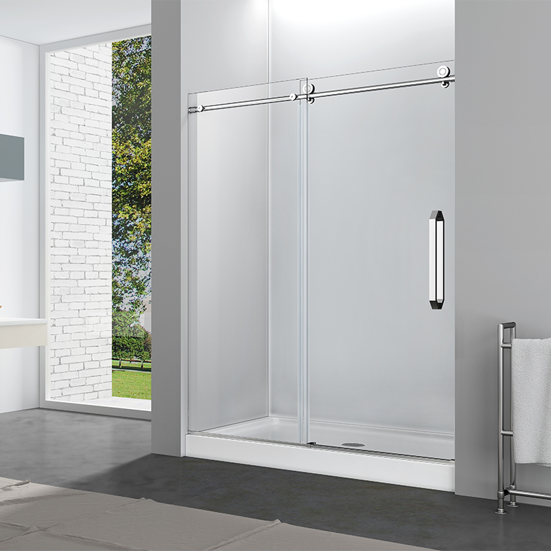 Hebe Polish 8/10mm Frame One Glass Sliding/Bypass 304ss Shower Door