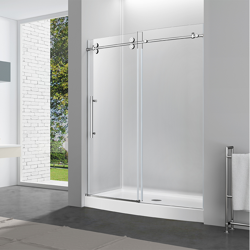 Eros Polishing 8/10mm Frame One Glass Sliding/Bypass 304ss Shower Door