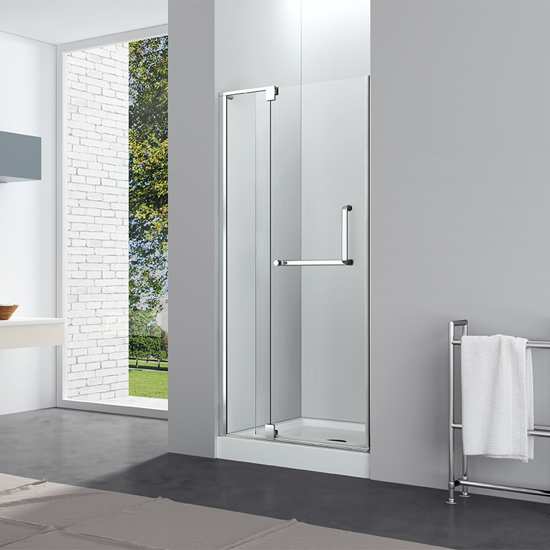 Metis Chrome 8mm Frame One Glass Hinged Aluminium Alloy Shower Door
