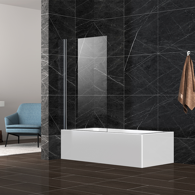 Cronus Chrome 6/8mm Frameless Walk In Aluminium Alloy Shower Door