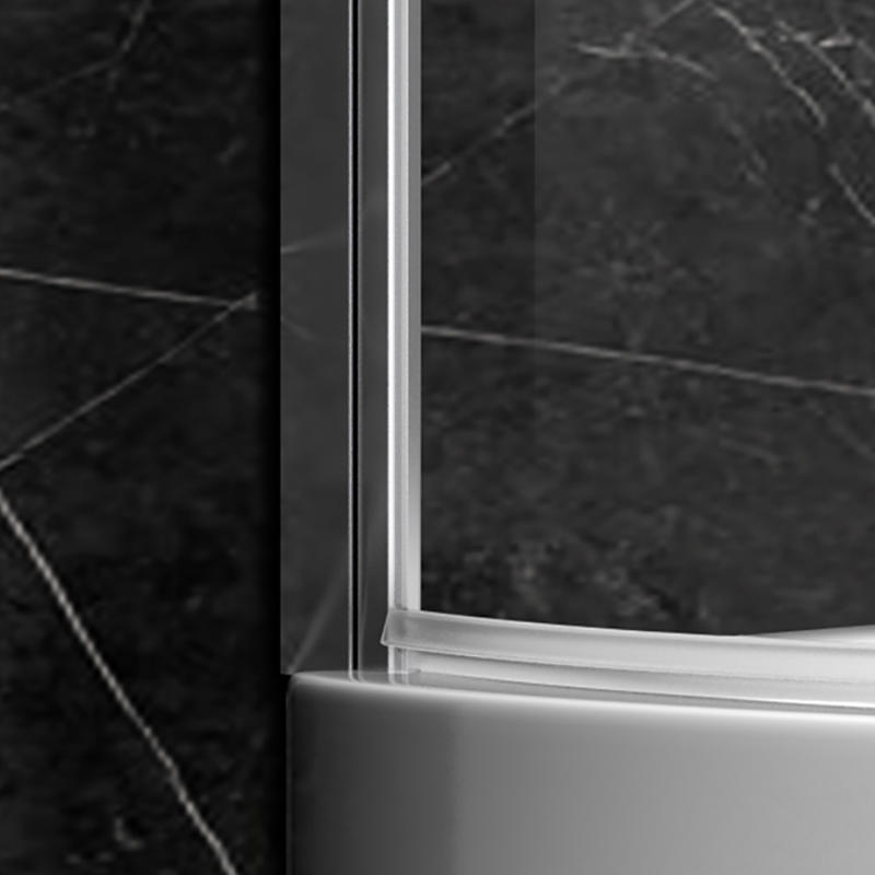 Mnemosyne Chrome 6/8mm Frameless Walk In Aluminium Alloy Shower Door
