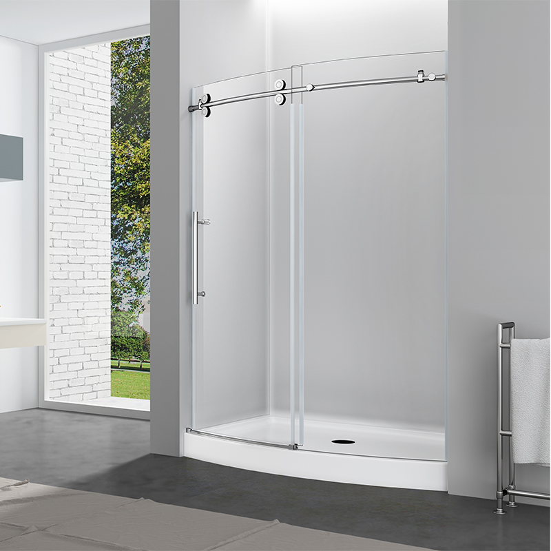 Rhea Polishing 8/10mm Framless One Glass Sliding/Bypass 304ss Shower Door