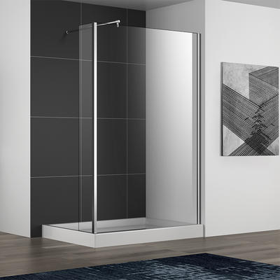 Oceanus Chrome 8/10mm Frameless Walk In Aluminium Alloy Shower Room